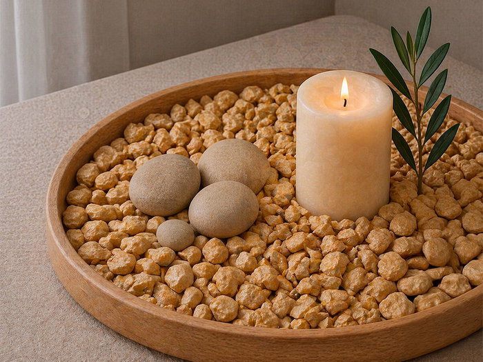 GIFTDECOR Bote Piedra 10-20 mm Métallisée Jaune 700g