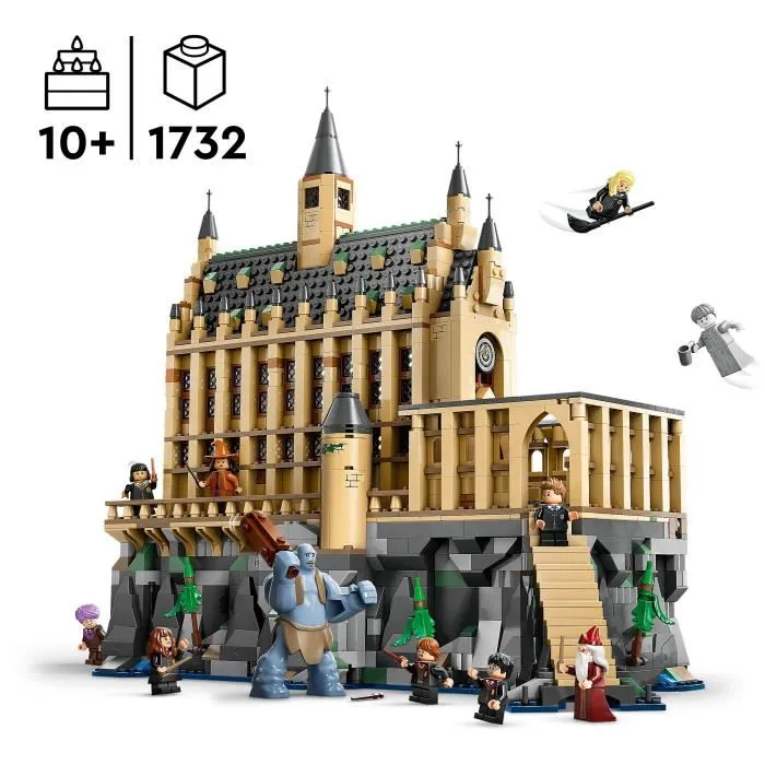LEGO Harry Potter 76435 - Le château de Poudlard : la grande salle, set à collectionner avec 11 minifigurines et 1732 pièces