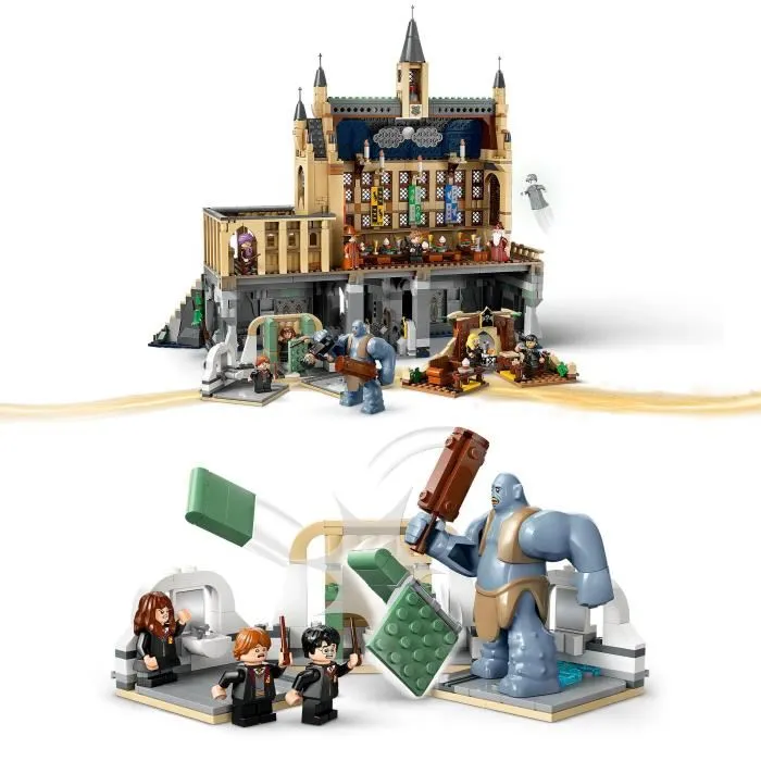 LEGO Harry Potter 76435 - Le château de Poudlard : la grande salle, set à collectionner avec 11 minifigurines et 1732 pièces