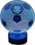 CYP BRANDS - Réveil LED à écran FC Barcelona en métacrylate avec lumière RGB réglable - Forme ballon de football