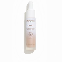 Gosh DEWY Fond de Teint en Gouttes SPF15 #008-Tan 12 g - Léger, Hydratant, Teint Naturel