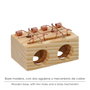 WOLFPACK LINEA PROFESIONAL Piège en bois pour souris à 2 trous Ø 28 mm