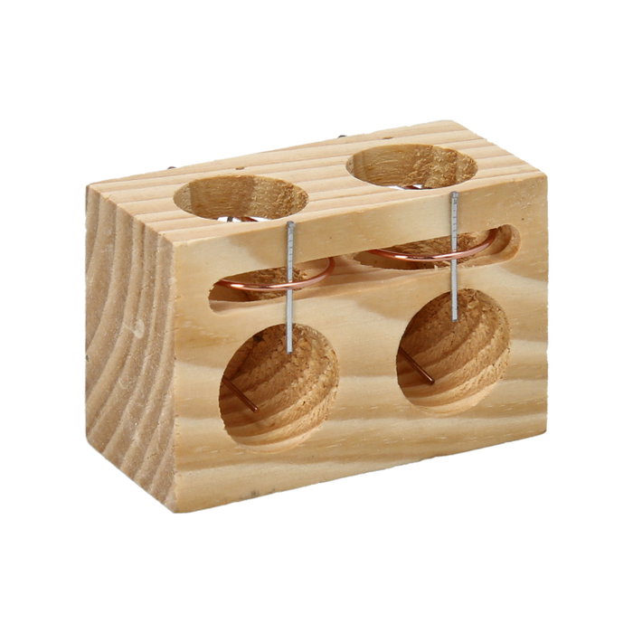 WOLFPACK LINEA PROFESIONAL Piège en bois pour souris à 2 trous Ø 28 mm