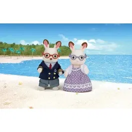 Sylvanian Families 5190 - Grands-Parents Lapin Chocolat - Figurines Jouet Enfant avec Accessoires