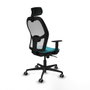 Piqueras y Crespo Chaise de Bureau avec Appui-tête 1D036G2 Turquoise