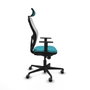 Piqueras y Crespo Chaise de Bureau avec Appui-tête 1D036G2 Turquoise
