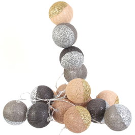 Home Deco Light Guirlande Lumineuse 16 LED Plata/Oro