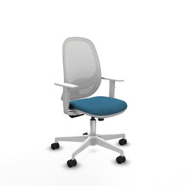 PIQUERAS Y CRESPO Chaise de Bureau Cilanco Vert pétrole et Blanc