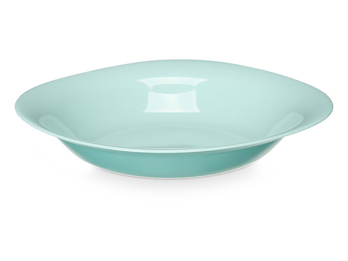 Vivalto Assiette Creuse Carrée Opal Vert 23 cm Vivalto (Set de 24)