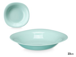 Vivalto Assiette Creuse Carrée Opal Vert 23 cm Vivalto (Set de 24)