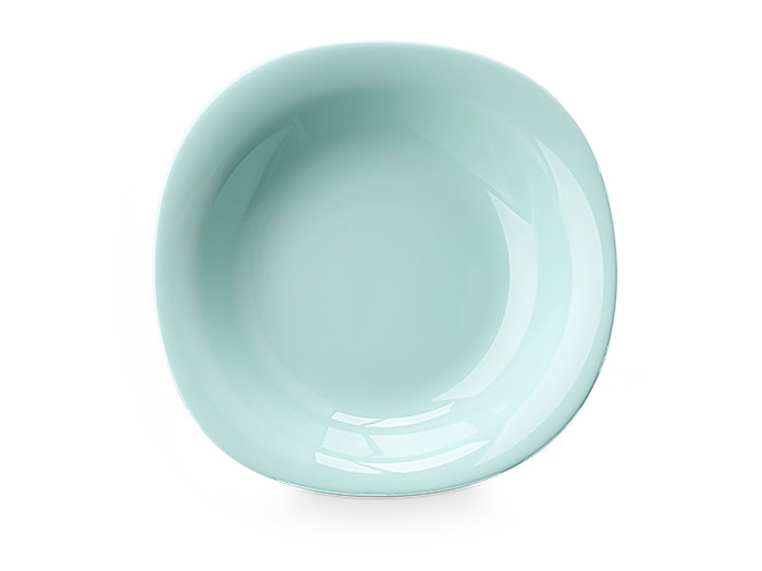 Vivalto Assiette Creuse Carrée Opal Vert 23 cm Vivalto (Set de 24)