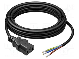 QOLTEC Câble d'alimentation H05VV-F 3G0,75mm2 IEC C13 femelle 1,8m