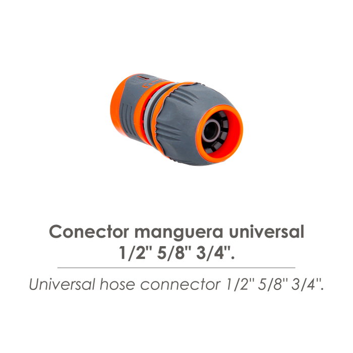 SATURNIA Connecteur de tuyau universel en plastique 1/2" 5/8" 3/4" SATURNIA Connecteur de tuyau universel en plastique 1/2" 5/8" 3/4"
