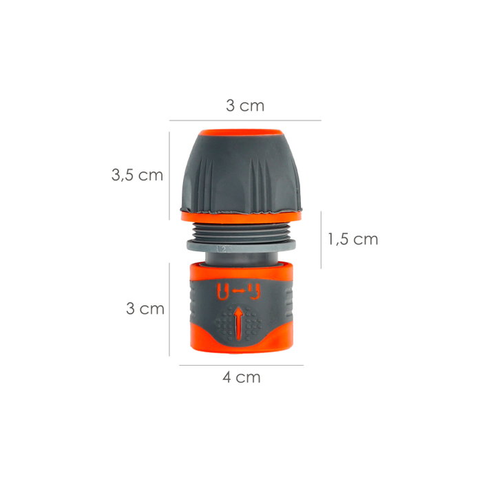 SATURNIA Connecteur de tuyau universel en plastique 1/2" 5/8" 3/4" SATURNIA Connecteur de tuyau universel en plastique 1/2" 5/8" 3/4"