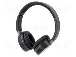 QOLTEC Casque sans fil avec microphone noir