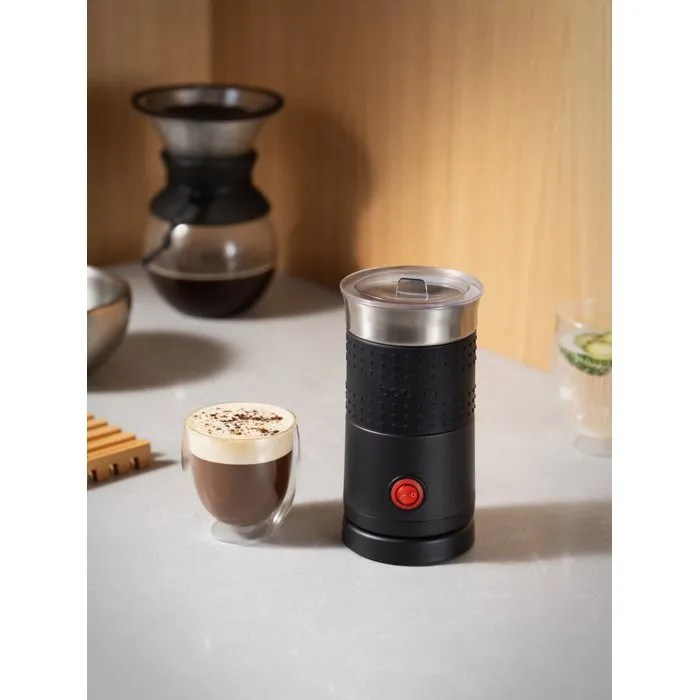Bodum Mousseur à lait chauffant électrique Bistro - 500 W - Capacité 0,3 L - Noir - Pour cappuccino et latte macchiato