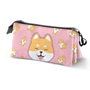Karactermania Estuche Oh My Pop! Shiba - Trousse triple à crayons avec 3 compartiments, fermeture zippée, dimensions 23 x 8 x 11 cm, multicolor