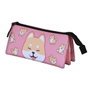 Karactermania Estuche Oh My Pop! Shiba - Trousse triple à crayons avec 3 compartiments, fermeture zippée, dimensions 23 x 8 x 11 cm, multicolor