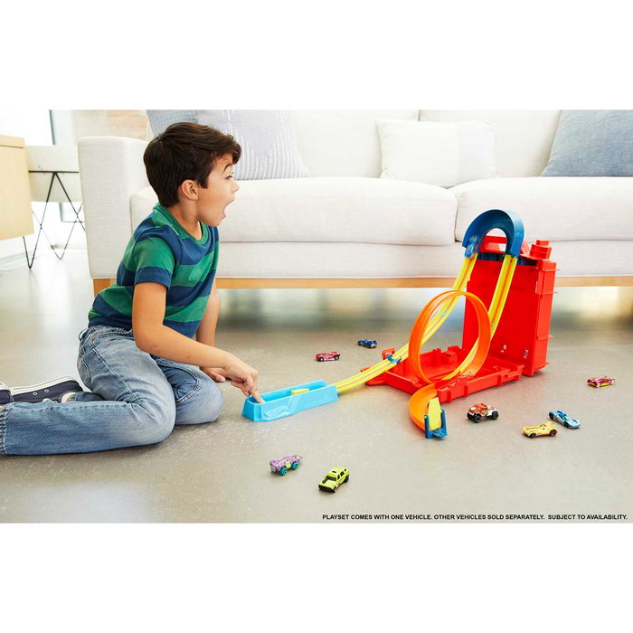 Mattel Piste Hot Wheels Track Builder Caja Lata de Gasolina - Circuit de Construction - Jouet Enfant à Partir de 3 Ans