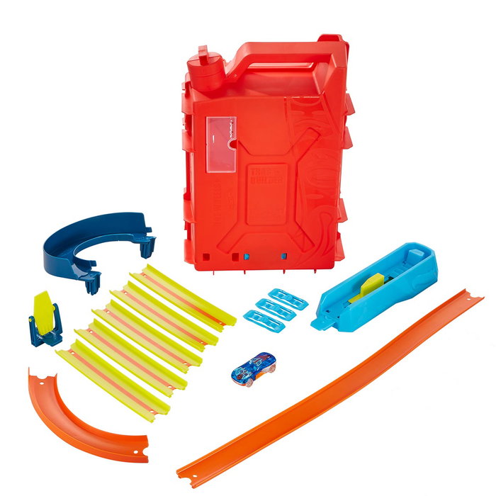 Mattel Piste Hot Wheels Track Builder Caja Lata de Gasolina - Circuit de Construction - Jouet Enfant à Partir de 3 Ans
