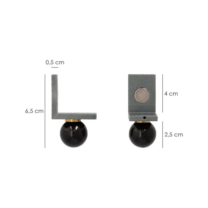 WOLFPACK LINEA PROFESIONAL Jeu d'équerres magnétiques pour règles 40 cm WOLFPACK LINEA PROFESIONAL Jeu d'équerres magnétiques pour règles 40 cm