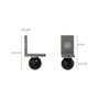 WOLFPACK LINEA PROFESIONAL Jeu d'équerres magnétiques pour règles 40 cm