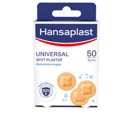 Hansaplast Pansements Universels Ronds - Lot de 50 - Protègent des bactéries, imperméables, respirants - Pour petites coupures et abrasions - SANS LATEX