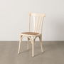 Chaise de Salle à Manger Crème Naturel Rotin Bois 48 x 47 x 88,5 cm