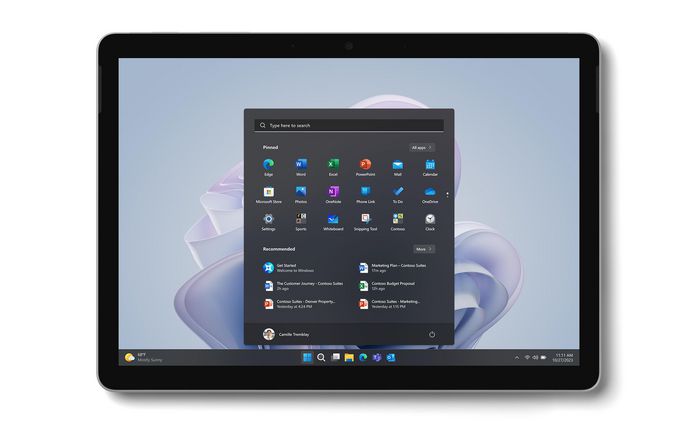Microsoft Surface Go 4 pour Entreprises - Tablette PC 10,5" (Intel N-100, 8 Go RAM, 128 Go SSD, Windows 11 Pro) Wi-Fi 6 - Platine