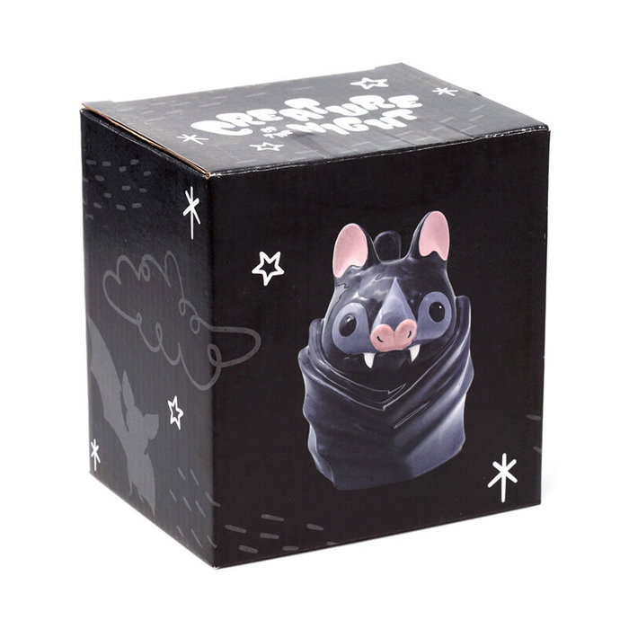 PUCKATOR Tasse 3D motif chauve-souris en céramique - Non adaptée au lave-vaisselle ou au micro-ondes