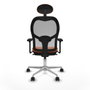 Piqueras y Crespo Chaise de Bureau avec Appui-tête 3D086N1 Orange