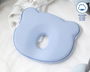KioKids Oreiller ergonomique pour bébé anti-plagiocéphalie en coton 100% avec cavité centrale - Dès la naissance, Azul