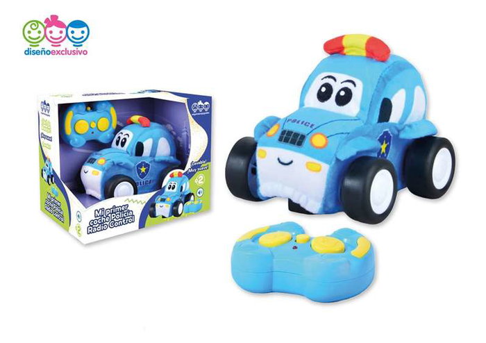 Jugatoys - misprimerosjuguetes Voiture de police radiocommandée douce et lavable
