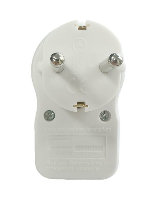 MicroConnect - Prise électrique CEE 7/4 16A 3500W 230V blanc - Pour équipement puissant