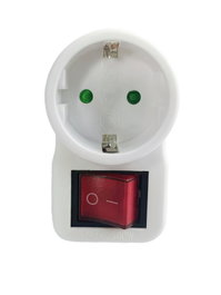 MicroConnect GRUTIMER2 avec 1 prise CEE 7/4, blanc