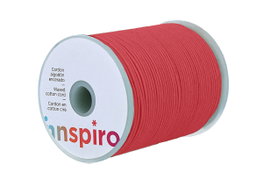 Innspiro Cordon en coton ciré fin rouge 3,0 mm, 50 m