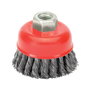 WOLFPACK LINEA PROFESIONAL Brosse coupelle en acier tressé Ø 100 mm, filetage M14