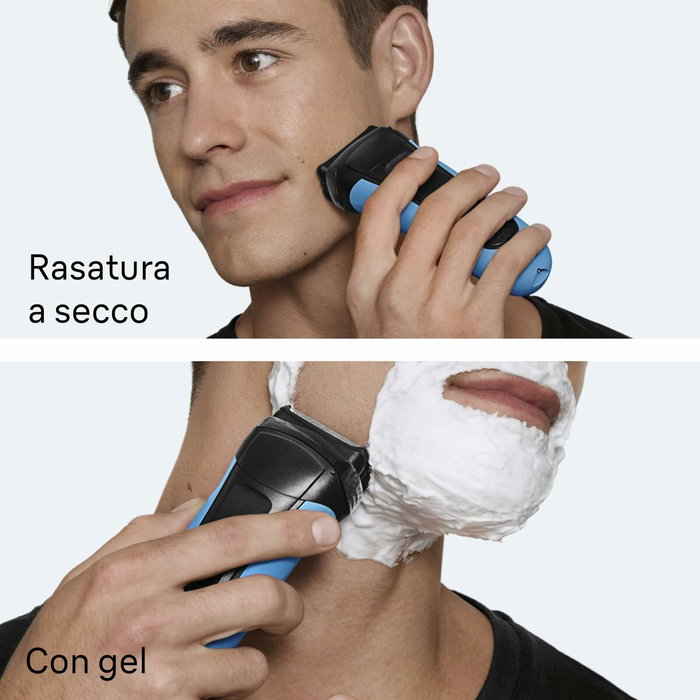 Braun Series 3 - Rasoir électrique Bleu et noir - Autonomie 30 min