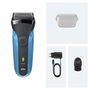 Braun Series 3 - Rasoir électrique Bleu et noir - Autonomie 30 min
