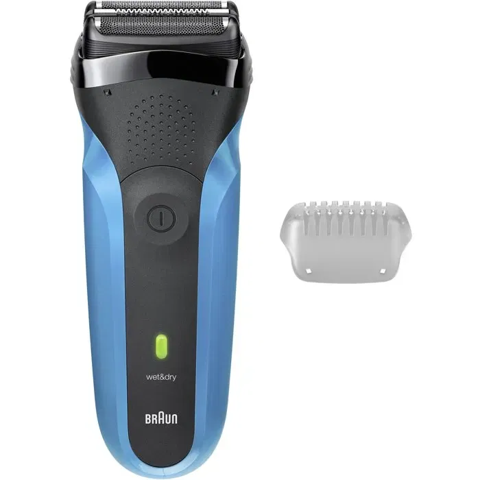 Braun Series 3 - Rasoir électrique homme - 30 min d'autonomie - Charge rapide 5 min - Bleu et noir Braun Series 3 - Rasoir électrique homme - 30 min d'autonomie - Charge rapide 5 min - Bleu et noir