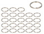 Innspiro Lot de 24 anneaux doubles métalliques argentés 20 mm