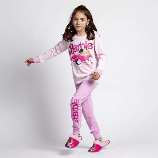 Cerdá Pijama long Barbie en jersey pour fille - Taille 12 ans - Motif rose Cerdá Pijama long Barbie en jersey pour fille - Taille 12 ans - Motif rose