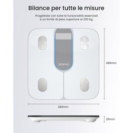 Renpho Elis 1C A033 Balance Intelligente Blanche