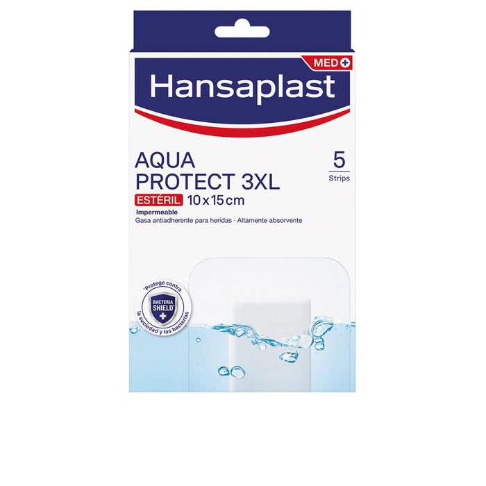 Hansaplast AQUA PROTECT 3XL Pansements Stériles Hydrofuges Grand Format 10 x 15 cm, 5 Unités, Pour Plaies Étendues et Post-opératoires Hansaplast AQUA PROTECT 3XL Pansements Stériles Hydrofuges Grand Format 10 x 15 cm, 5 Unités, Pour Plaies Étendues et Post-opératoires