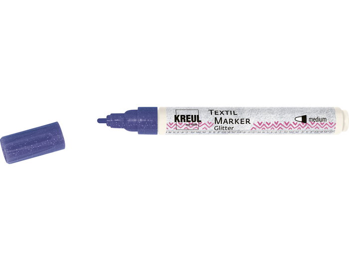 Kreul Marqueur pour textile purpurina violet pointe balle 2-4mm Kreul Marqueur pour textile purpurina violet pointe balle 2-4mm