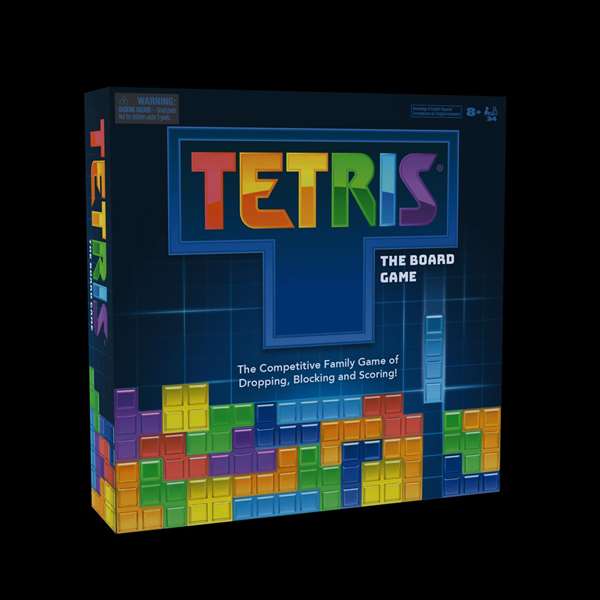 Spin Master Jeu de Table Fog Tetris - Jeu de société traditionnel Tetris - Dimensions : 25,40 x 25,40 x 6,35 cm - À partir de 8 ans