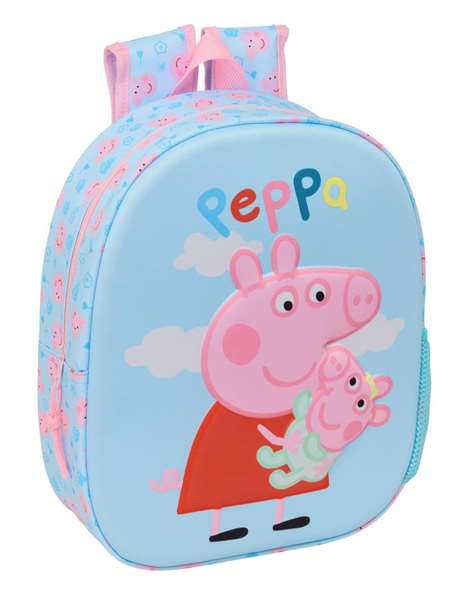 Safta Sac à dos 3D Peppa Pig 27x33x10cm