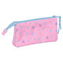 Safta Sac Portatout Triple Compartiments Disney Bright Stitch - Avec Fermeture Éclair, Dimensions 22 x × 12 x 3 cm