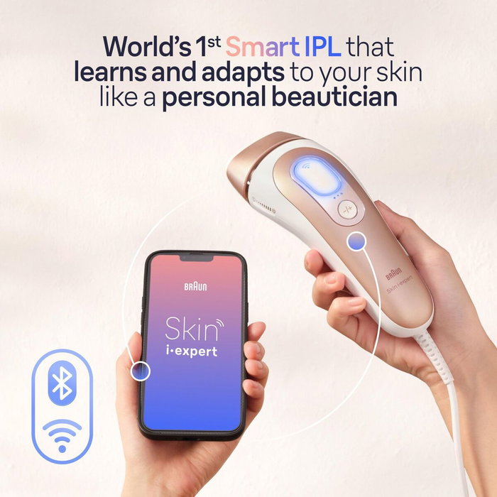Braun PL7253 Épilateur à lumière pulsée IPL - Or rose et blanc Braun PL7253 Épilateur à lumière pulsée IPL - Or rose et blanc