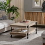 BigBuy Home Table Basse Noir Naturel 130 x 64 x 48 cm
